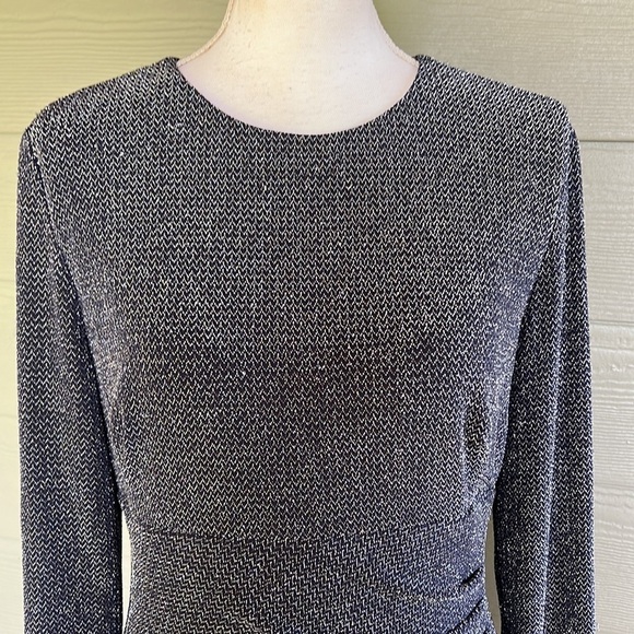 Lauren Ralph Lauren Sparkly Metallic Stretchy Ruched Dress - Picture 2 of 10